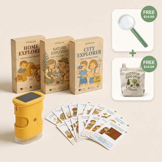 Explorer Bundle Set - 3 Card Sets & Microscope